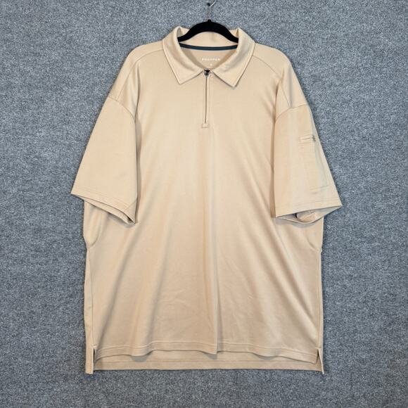 Propper Shirt Mens XL Beige Performance Stretch Polo 1/4 Zip Workwear Uniform - Picture 1 of 8
